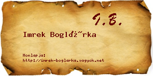 Imrek Boglárka névjegykártya